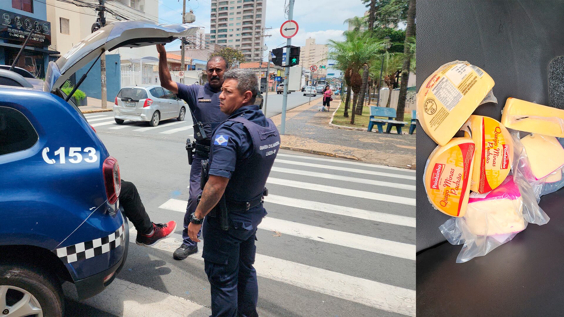 Homem é preso após furtar queijos em comércio no Centro de Limeira