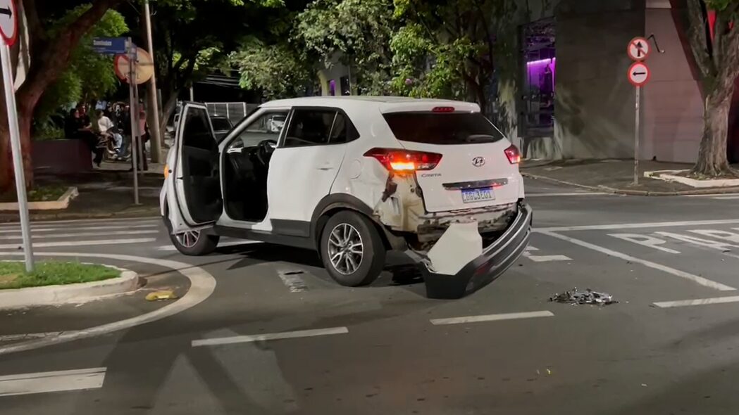 Motociclista fica ferido após acidente na Avenida Saudades, em Limeira