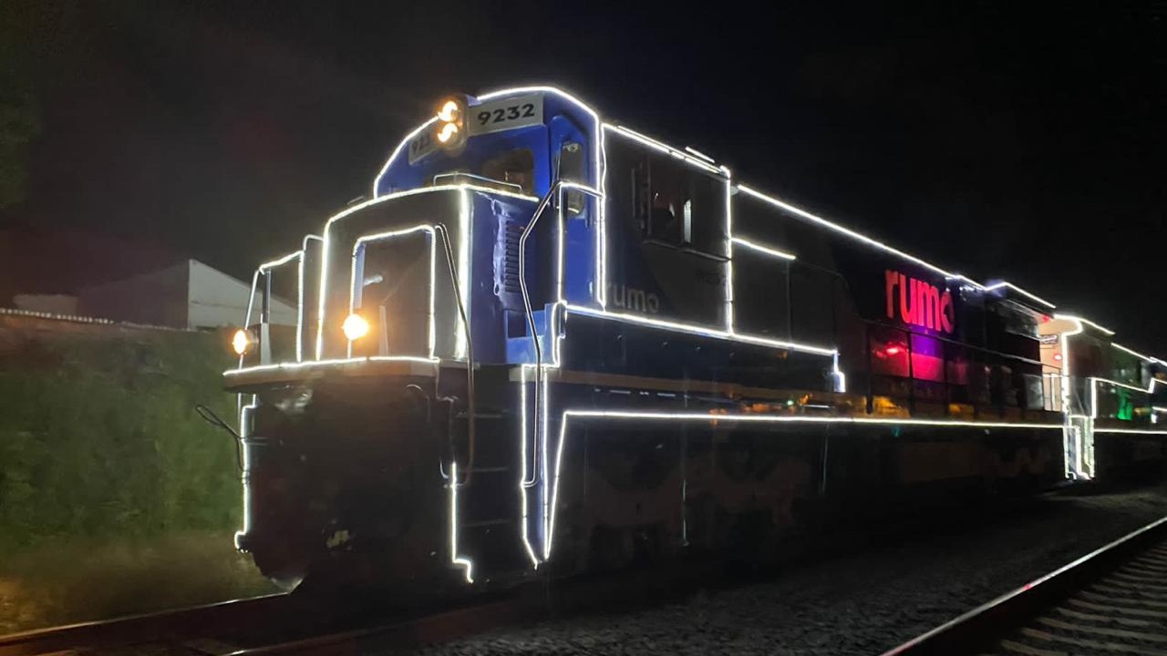 Trem iluminado da Rumo passa em Limeira dia 15