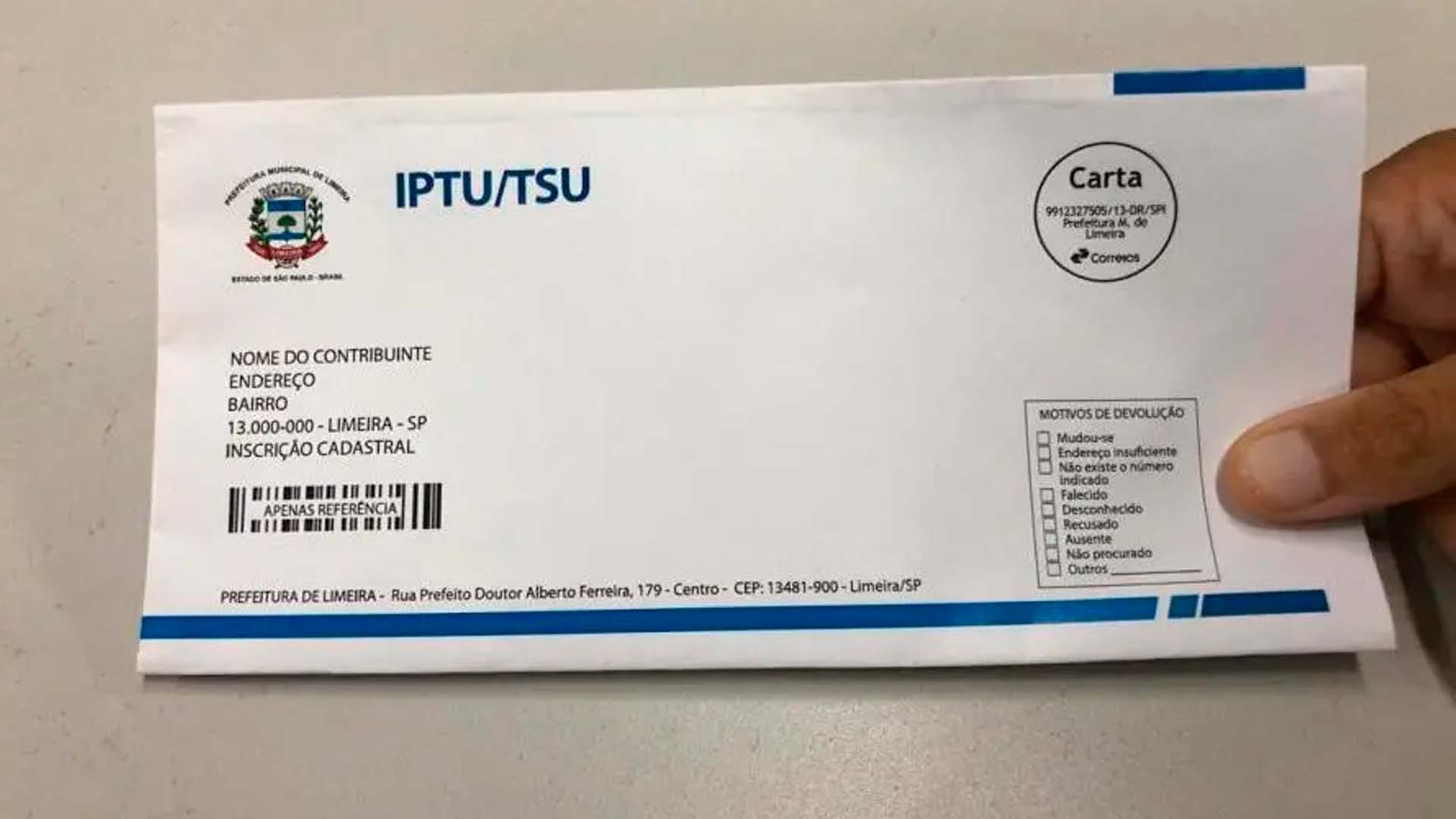 IPTU terá aumento de quase 5%, em Limeira