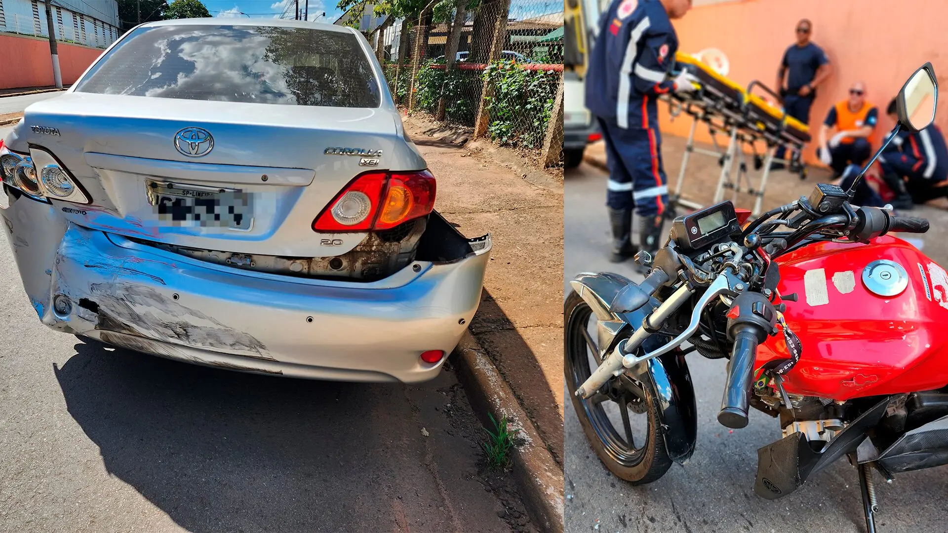 Motociclista atinge carro que fazia conversão proibida em Limeira