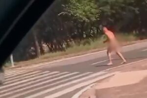 Motoristas flagram homem correndo pelado no Anel Viário de Limeira 