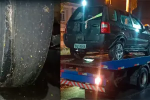 Carro com pneu careca e documento atrasado é apreendido em Limeira