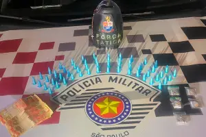 Homem foge da PM e é preso por tráfico de drogas no Abílio Pedro, em Limeira