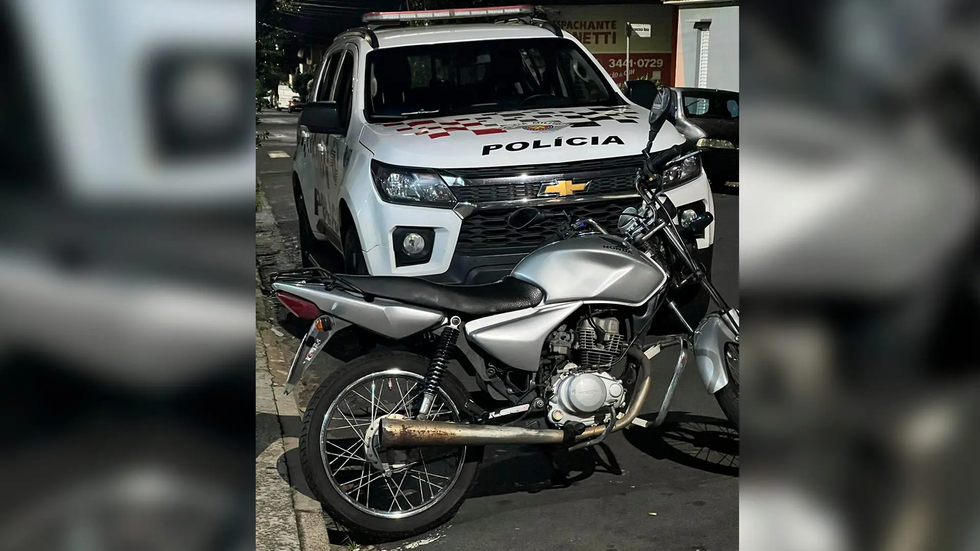 Motocicleta com placa irregular é apreendida no Nobreville, em Limeira