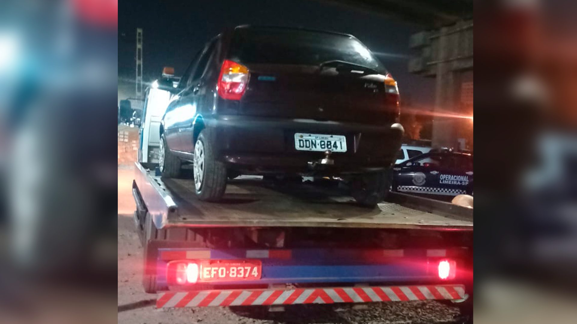 Palio abandonado na baixada de Limeira é apreendido com placa adulterada
