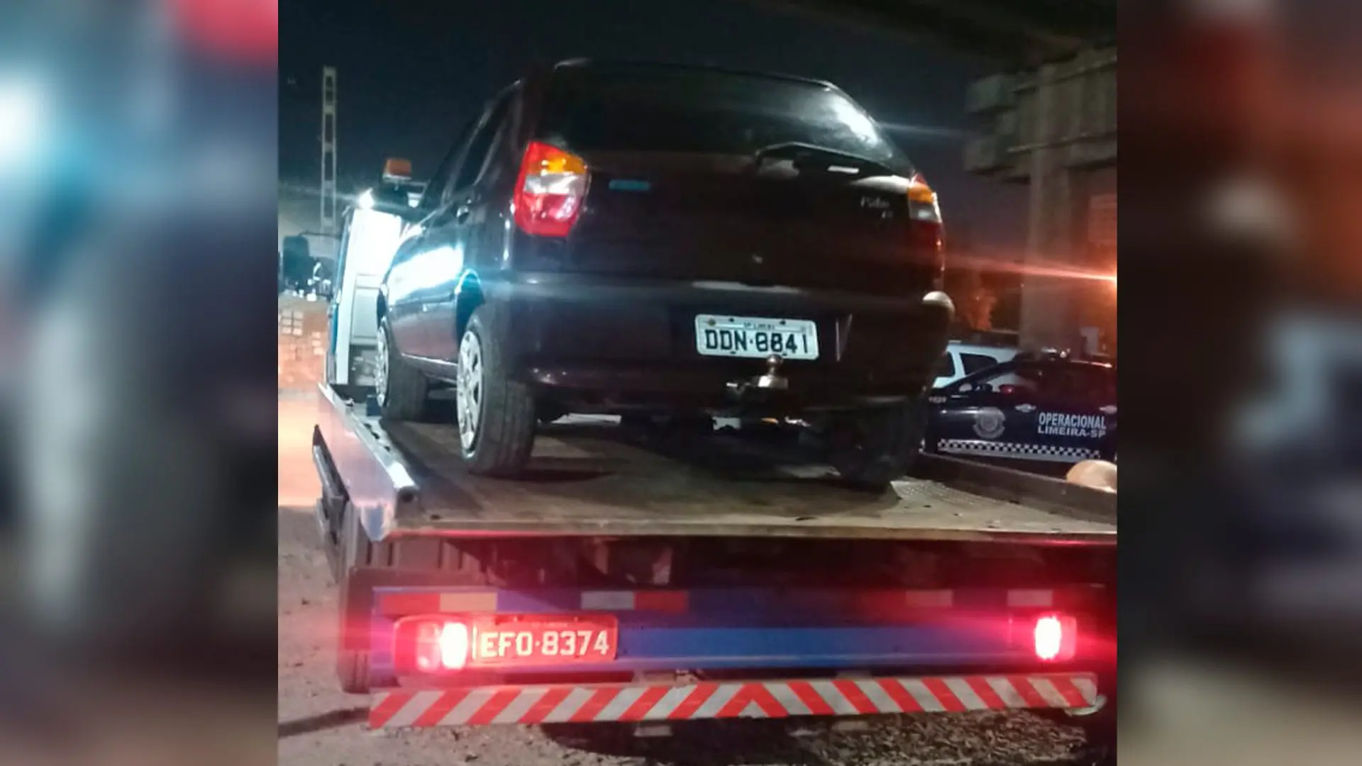 Palio abandonado na baixada de Limeira é apreendido com placa adulterada