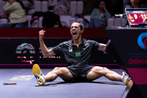 Hugo Calderano conquista prata inédita no Mundial de Tênis de Mesa