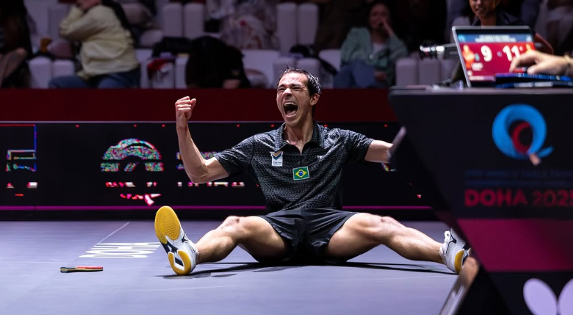 Hugo Calderano conquista prata inédita no Mundial de Tênis de Mesa