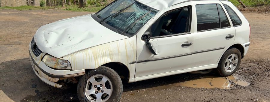 Idosa capota carro em Limeira, mas escapa sem ferimentos
