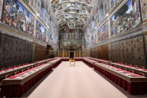 Vaticano divulga imagens da Capela Sistina e confirma início do conclave nesta quarta-feira