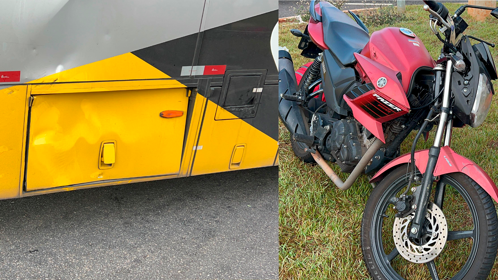 Acidente entre moto e ônibus deixa dois feridos no Novo Horizonte, em Limeira