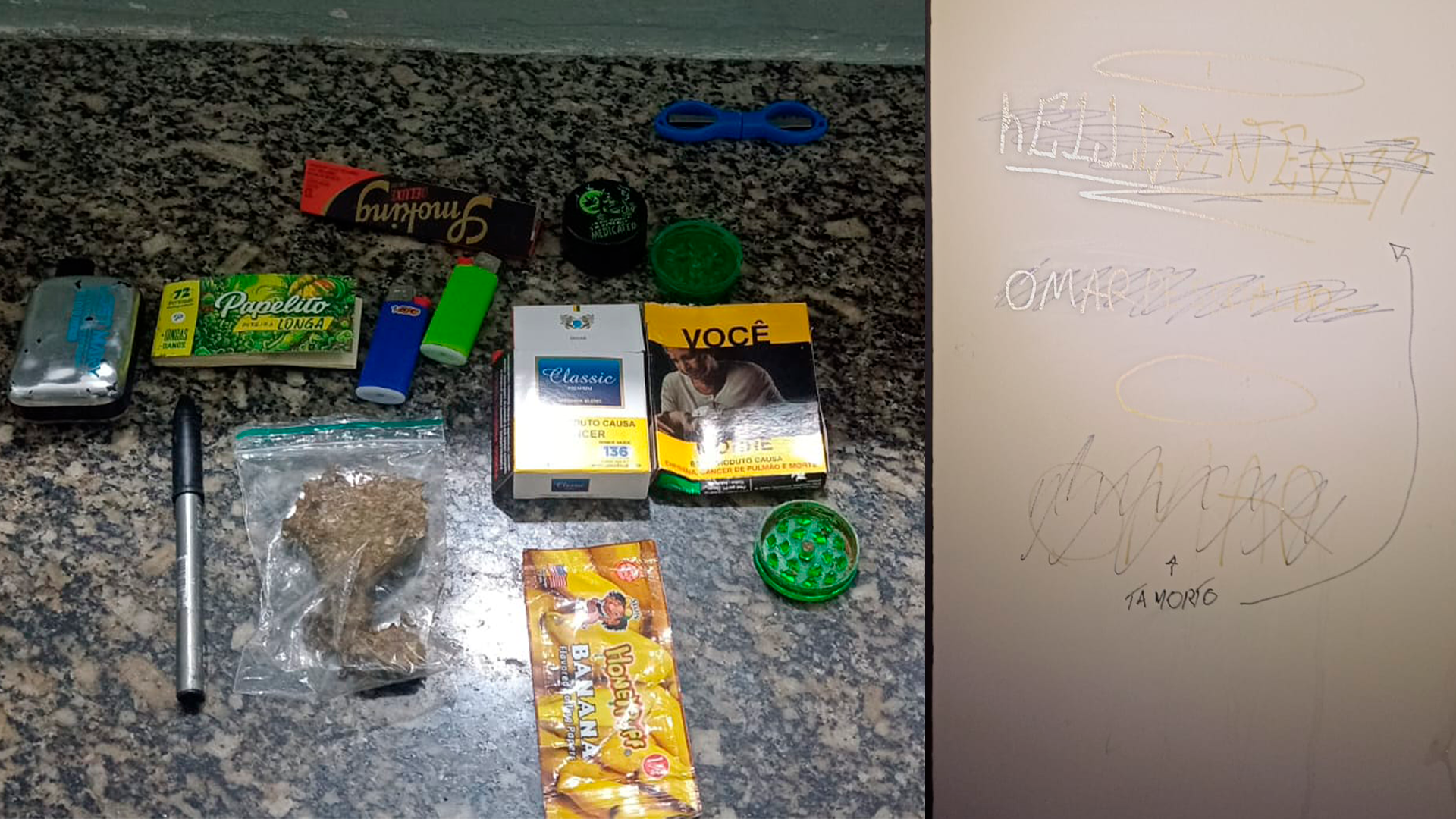 Adolescentes são pegos com maconha e pichando banheiro do Parque Cidade
