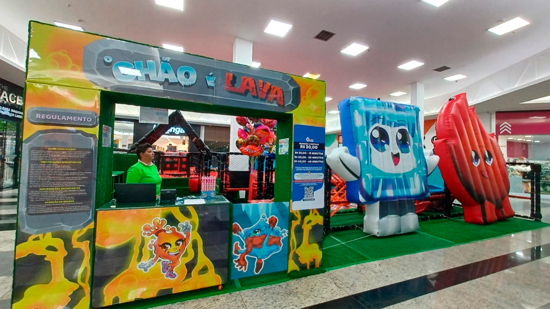 Atração “O Chão é Lava” é novidade no Pátio Limeira Shopping