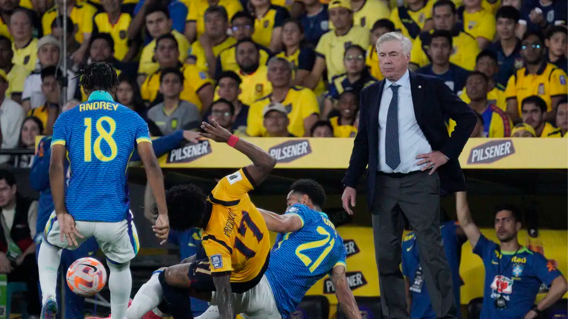 Brasil joga mal e fica no 0 a 0 com o Equador na estreia de Ancelotti