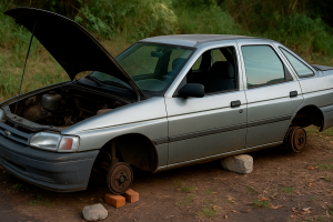 Jovem tem carro roubado em viaduto de Limeira