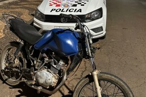 Adolescente é flagrado com moto furtada no Jd. Eldorado, em Cordeirópolis