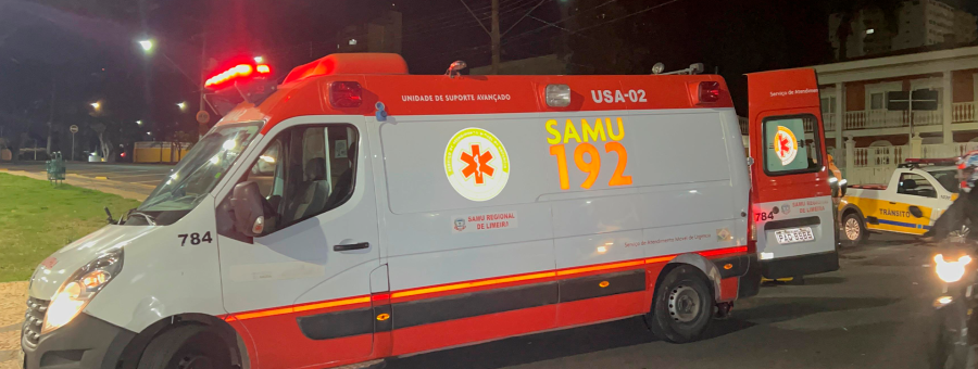 Colisão entre duas motos deixa motoboy ferido no Centro de Limeira