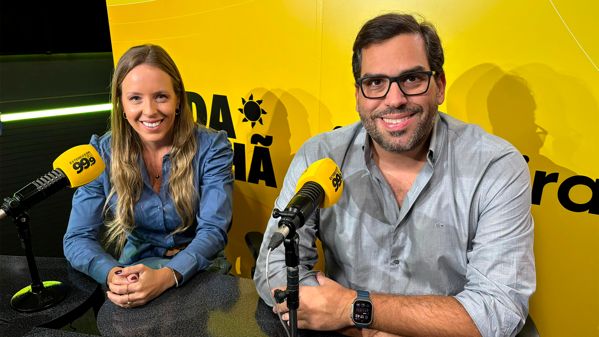 Estreia segunda o programa Toda Manhã na Estereosom com Caio Bortolan e Paula Martins