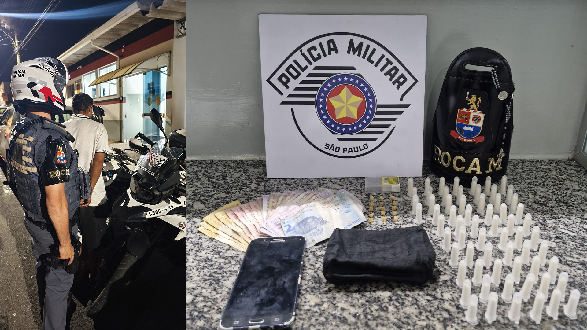 Foragido da Justiça é preso traficando drogas na Marginal Tatu, em Limeira