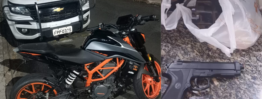 Moto furtada é encontrada em garagem e jovem de 24 anos é preso em Limeira