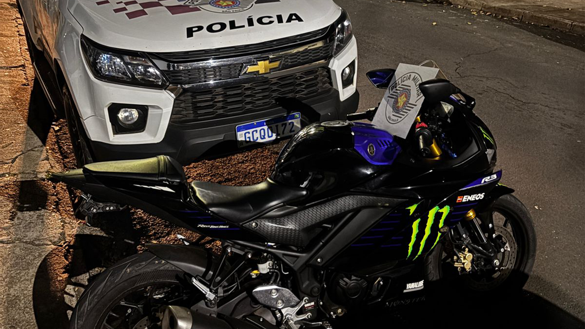 Moto furtada é recuperada e jovem de 20 anos é preso após fuga em Limeira