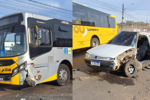 Carro com drogas e bebidas bate de frente com ônibus no Jd. Lago Nova, em Limeira