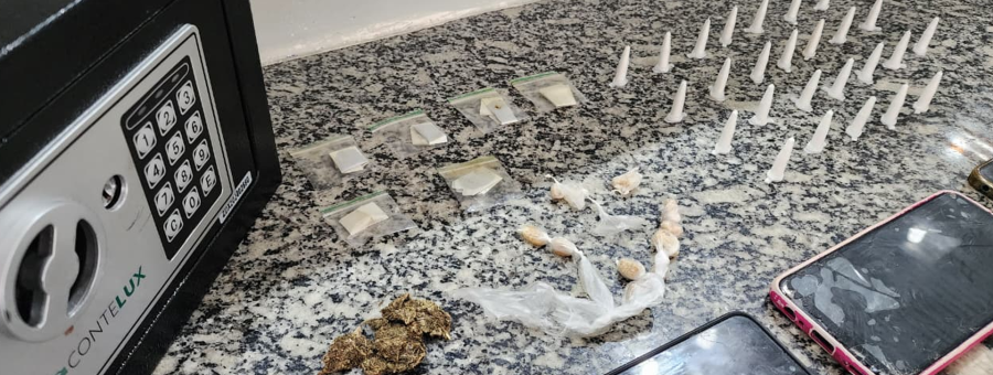 GCM apreende adolescente de 15 anos com drogas, dinheiro e cofre