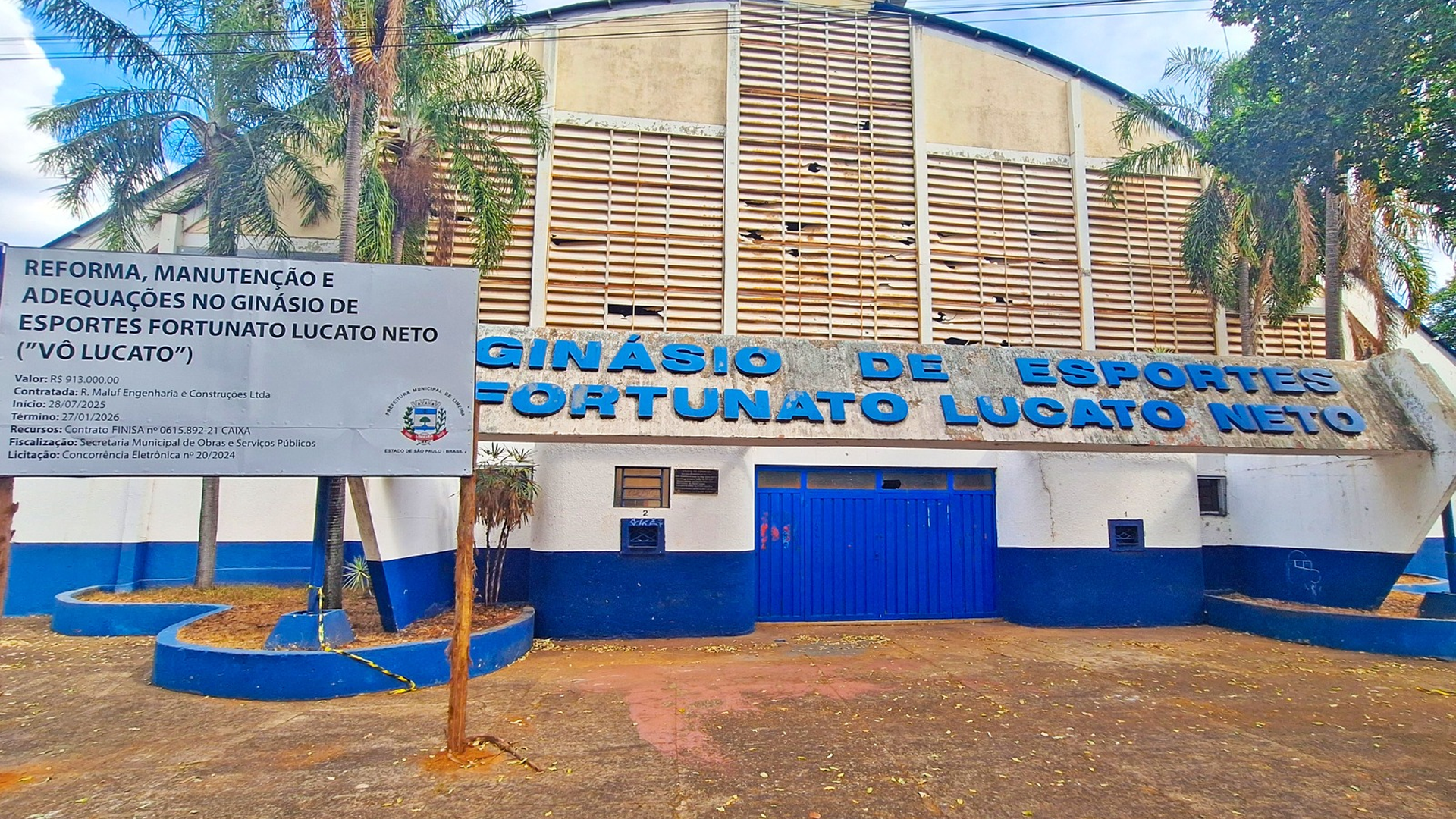 Ginásio Vô Lucato, em Limeira, passa por reforma