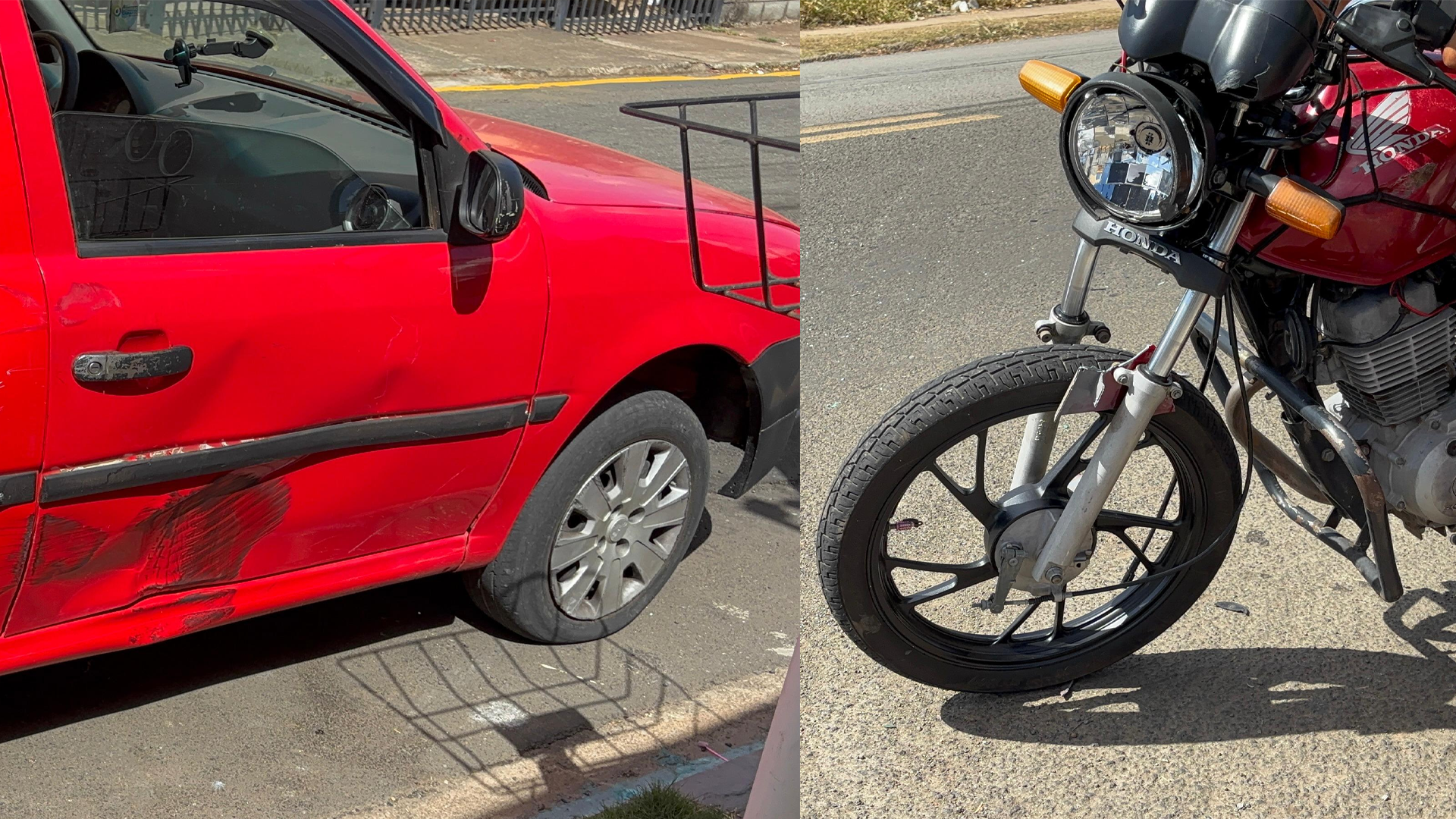 Motociclista fica ferido ao atingir carro que fazia conversão proibida no Abílio Pedro, em Limeira