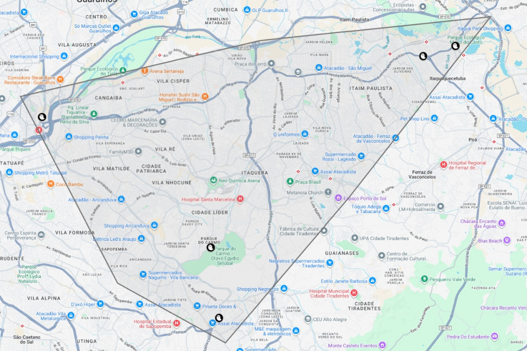 Trabalho de mapeamento de circulação realizado a partir das informações sistêmicas, direcionando a abordagem da PM