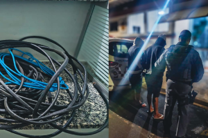 Dois são presos após tentarem furtar fios de cobre de torre de telefonia em Limeira