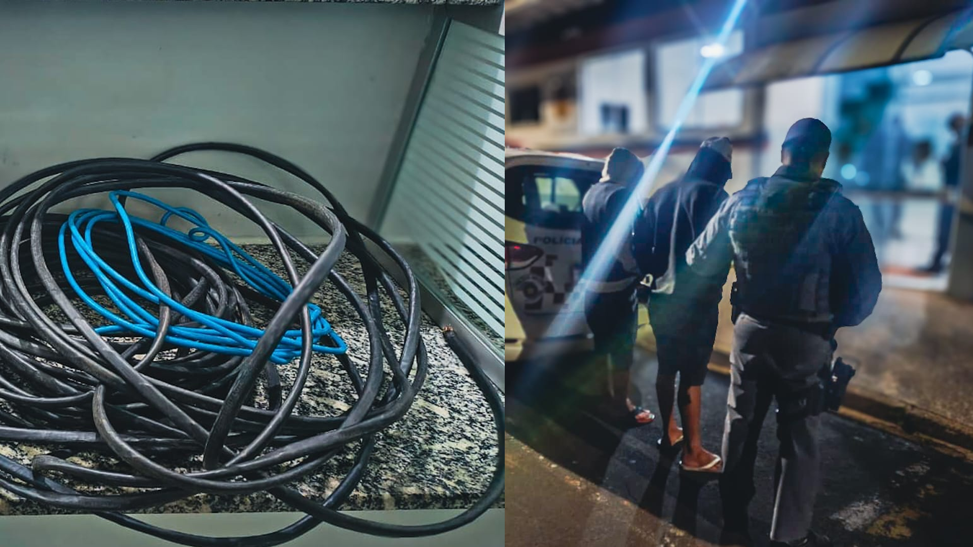 Dois são presos após tentarem furtar fios de cobre de torre de telefonia em Limeira