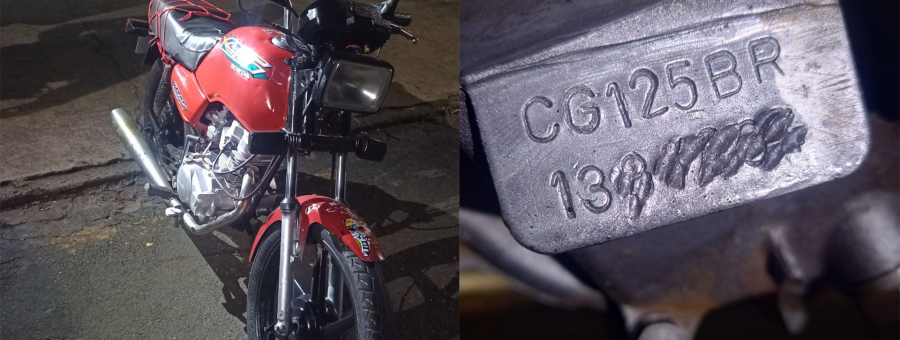 Homem é preso em Limeira com moto adulterada e placa artesanal