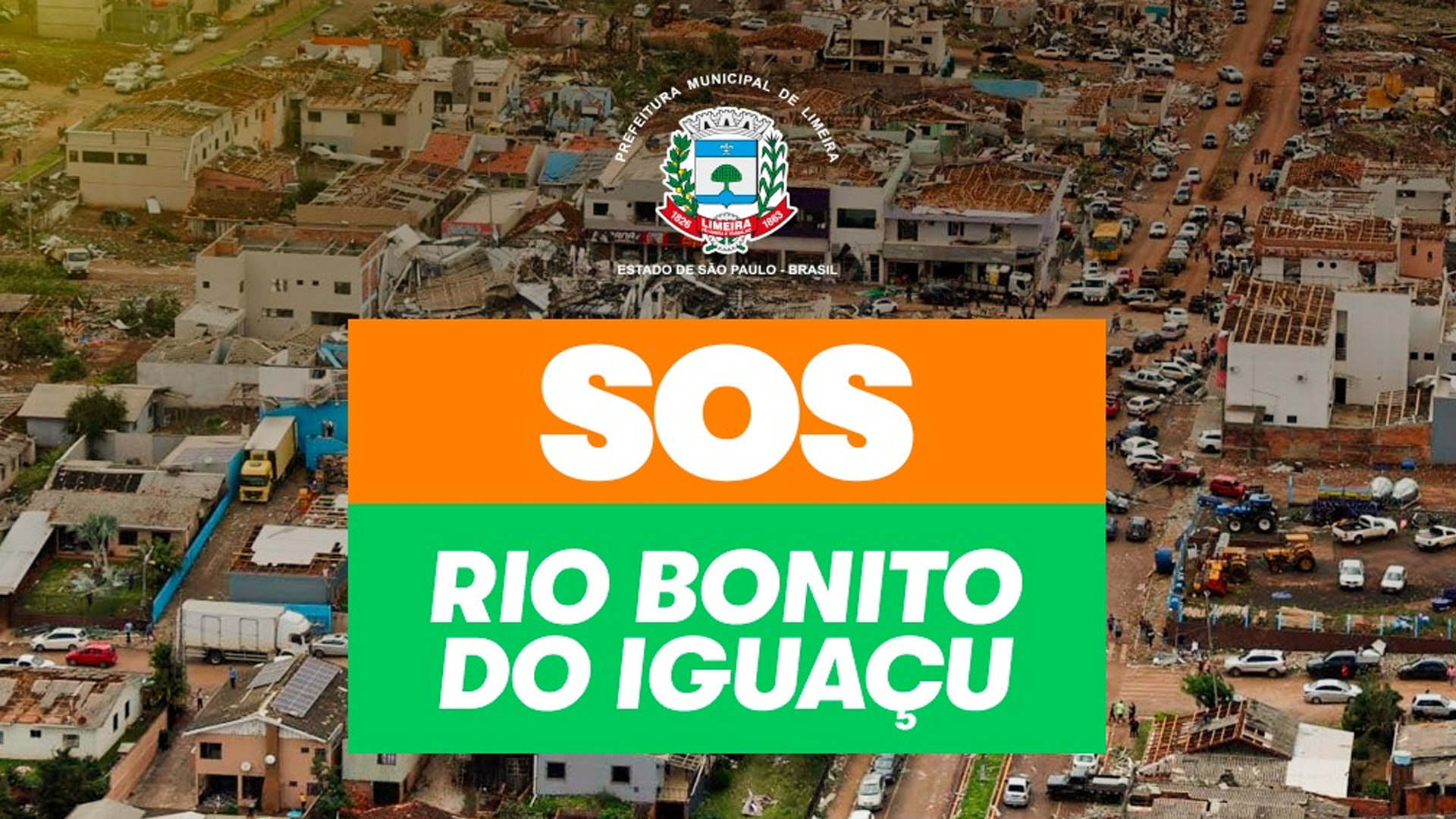 Limeira lança campanha solidária para apoiar vítimas de tornado em Rio Bonito do Iguaçu