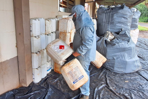 Ação itinerante coleta 1,2 tonelada de embalagens de agrotóxicos