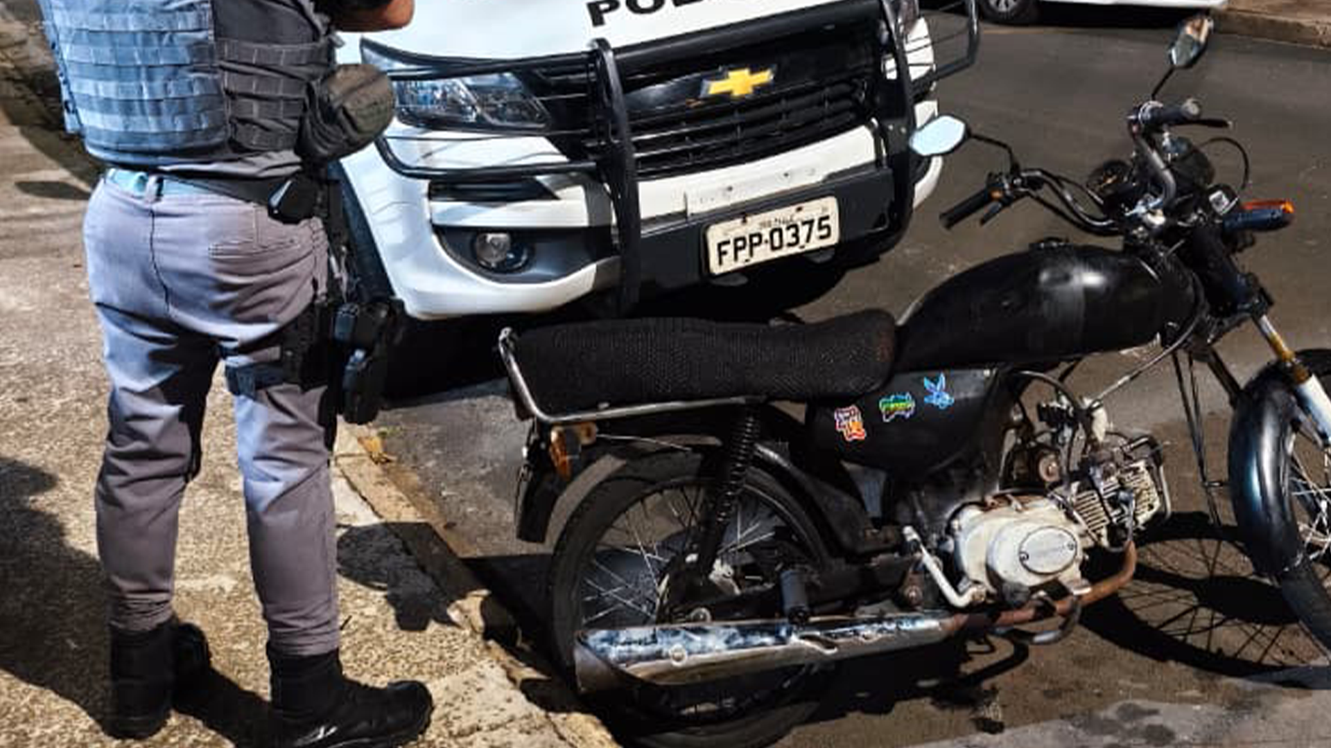 Moto com chassi adulterado é apreendida em Limeira