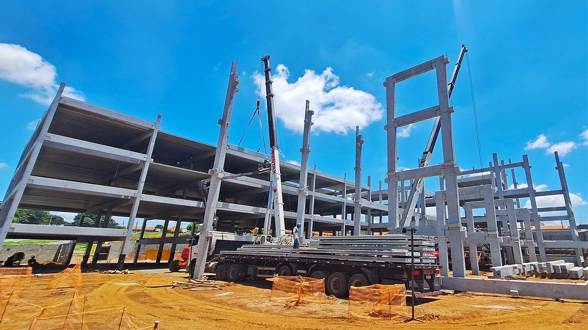 Obras da nova escola estadual avançam no Jd. Lagoa Nova e entram em etapa de infraestrutura externa