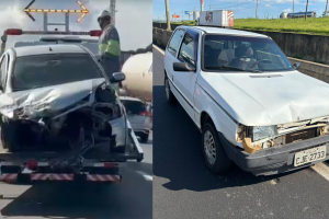 Acidente entre 4 veículos causa congestionamento na Anhanguera, em Limeira