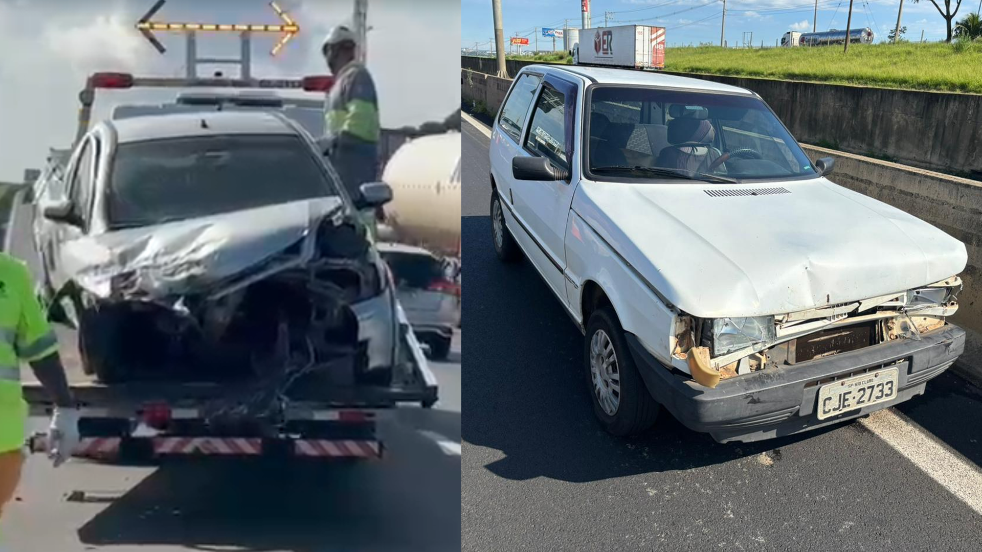 Acidente entre 4 veículos causa congestionamento na Anhanguera, em Limeira