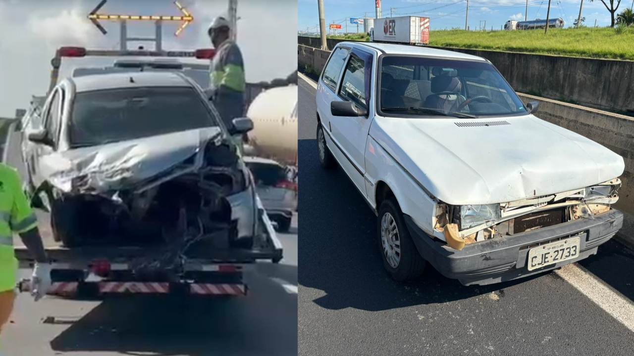 Acidente entre 4 veículos causa congestionamento na Anhanguera, em Limeira