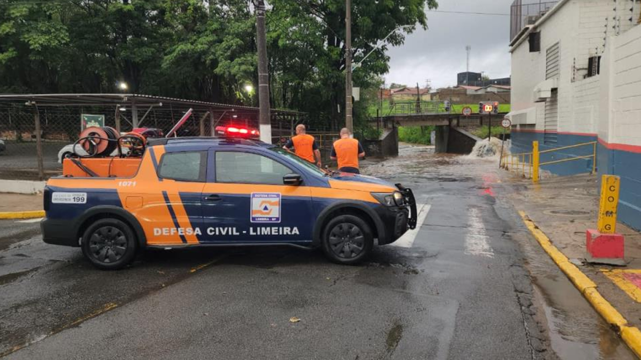 Defesa Civil emite alerta para risco de tempestades em Limeira