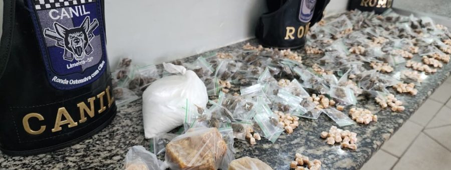 GCM apreende grande quantidade de drogas no Jd. Odécio Degan em Limeira