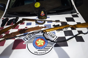 Homem é preso com armas e munições em chácara na zona rural de Limeira