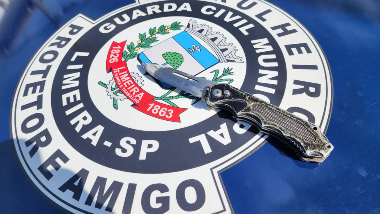 Homem é preso pela GCM por agressão e ameaça com faca em Limeira