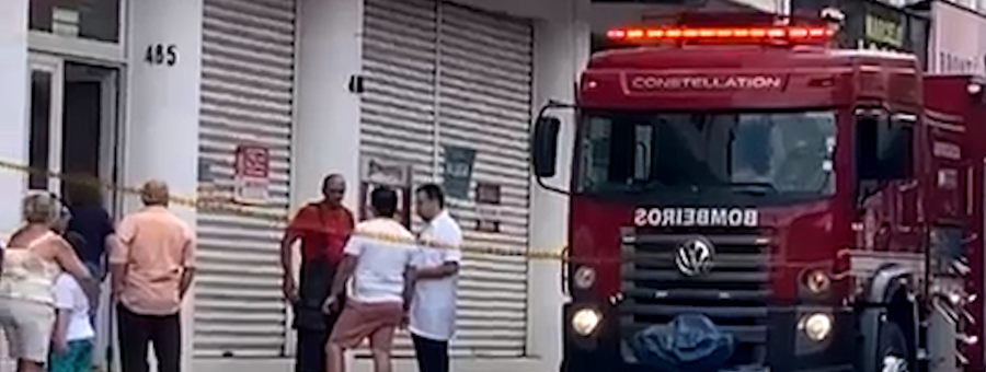 Princípio de incêndio mobiliza Bombeiros em prédio no Centro de Limeira
