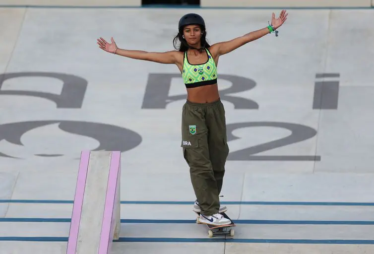 Atual bicampeã mundial, Rayssa Leal chega embalada ao Mundial em São Paulo, onde conquistou em dezembro o tetracampeonato no Supercrown,a final do circuito mundial skate street - REUTERS/Pilar Olivares/Proibida reprodução