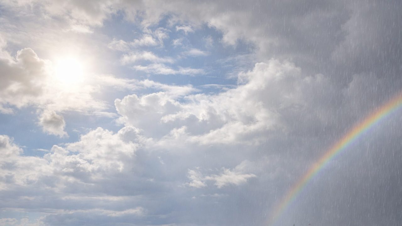Sol entre nuvens e pancadas de chuva marcam a segunda-feira em Limeira