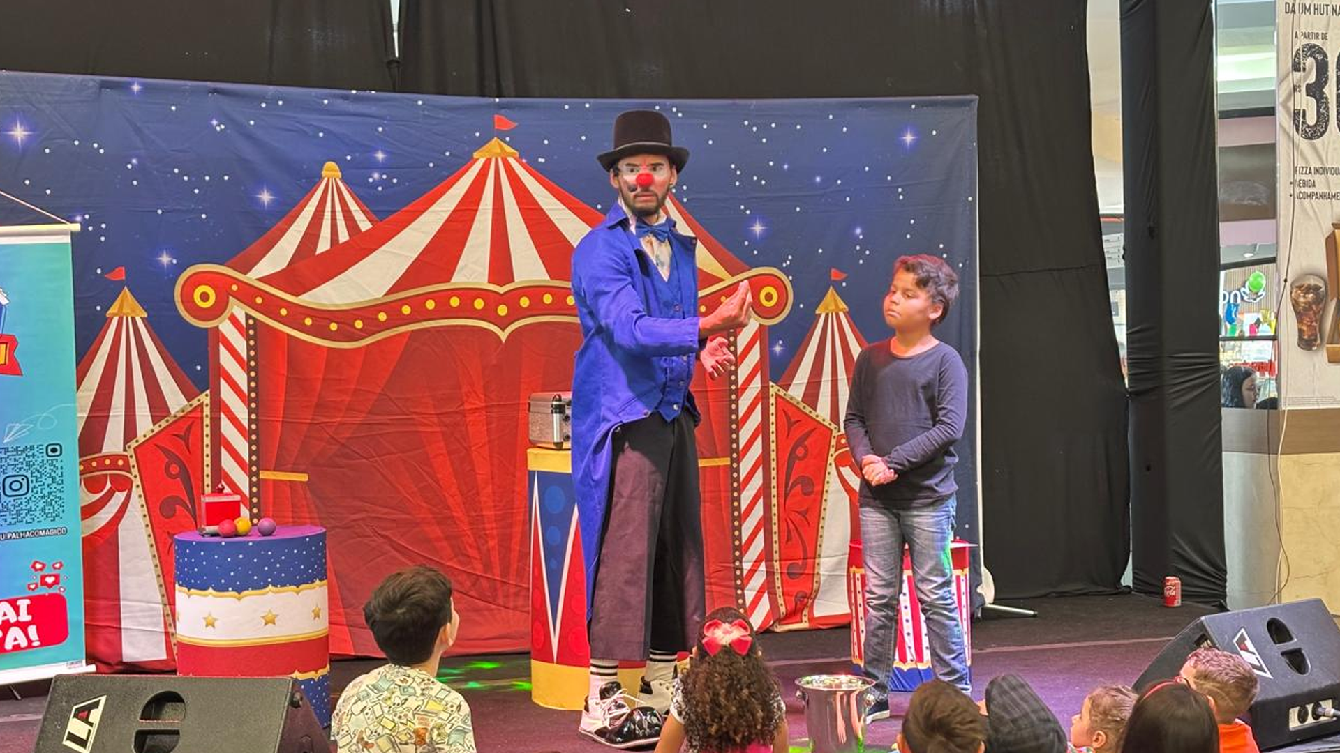 Palhaço Nicolau faz show especial no Pátio Limeira Shopping neste final de semana