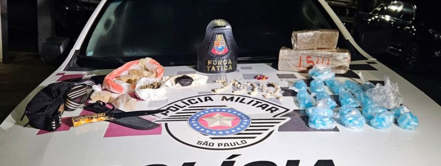 Perseguição termina com casal preso e grande apreensão de drogas no Bairro dos Pires, em Limeira